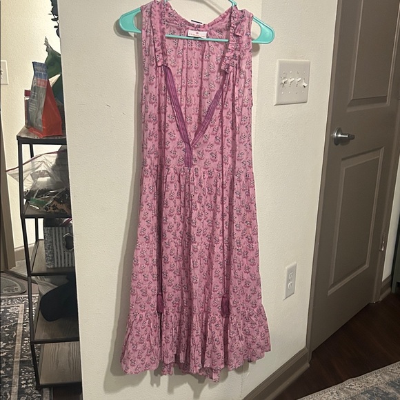 Summer boho maxi dress, block printed maxi dress, beach dress, prairie dress - Picture 4 of 6